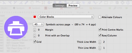 print options