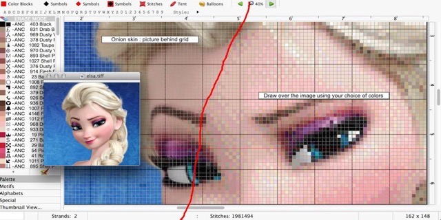 Using an image as 'onion skin' and drawing over the top